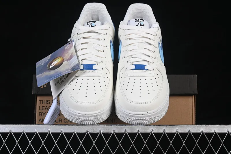 All categories Nk Air Force 1 Air Force series Nk Air Force 1 Low Air Force low top Nike Air Force 1'07 Low white and blue double hook Air Force 1 low top casual sneakers DO9786-100